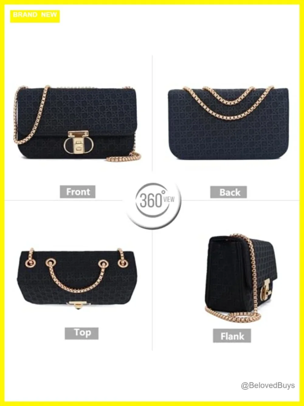PU Leather Mini Shoulder Bag Convertible Chain Strap Handbag Purse